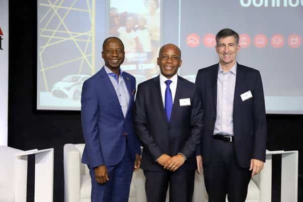 (L-R) William Mzimba – Chief Executive Officer, Vodacom Business; Mteto Nyati – Chief Executive, Altron Group; Andrew Kirby - President and CEO of Toyota South Africa Motors.