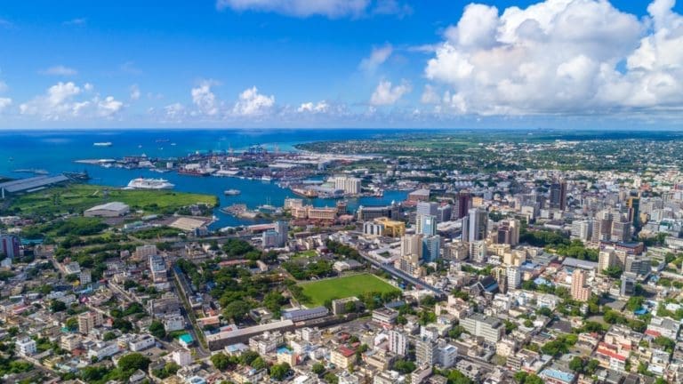 birdview of Port louis during a sunny day