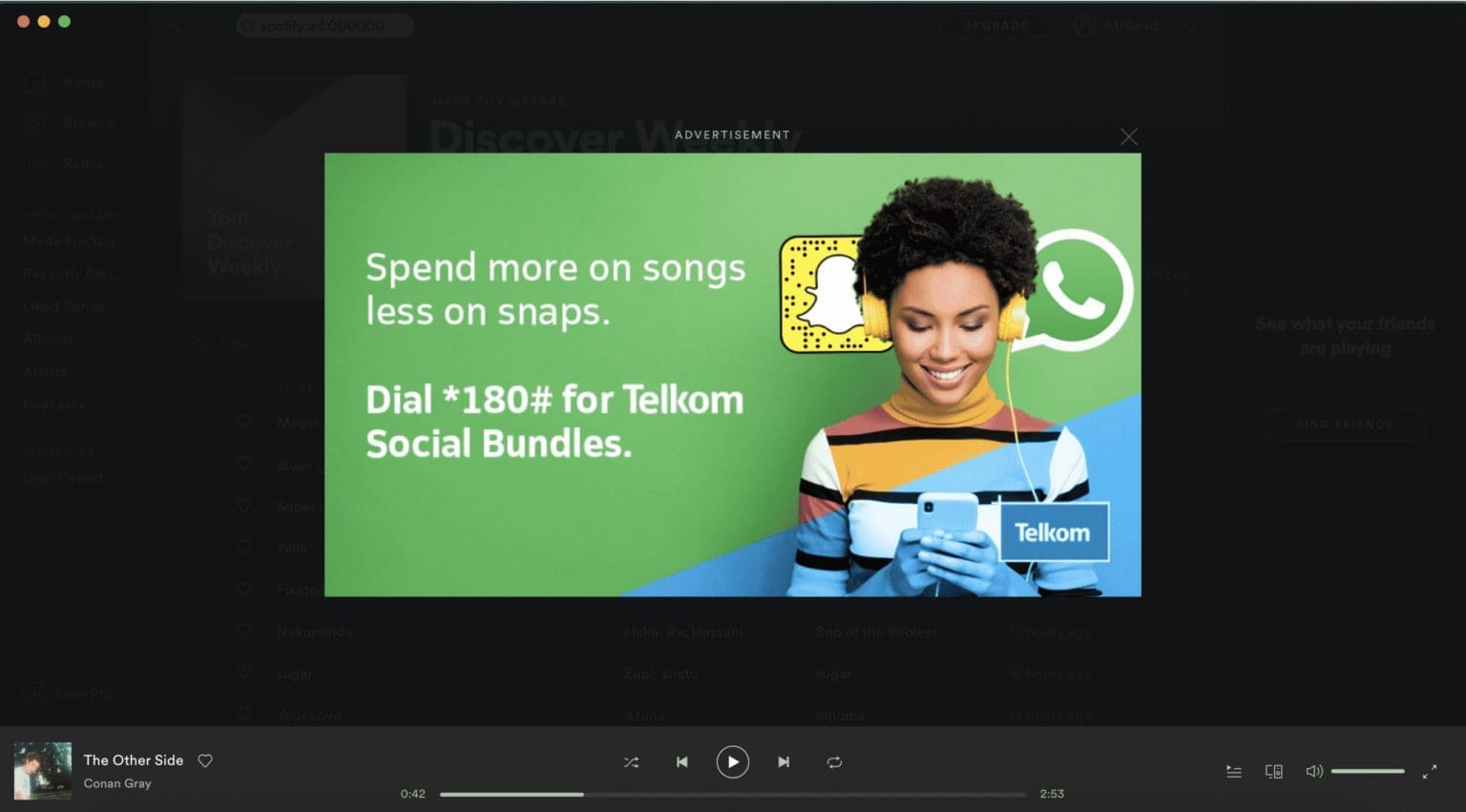 Spotify’s Discover Weekly Playlists Now Sponsored by Telkom South Africa