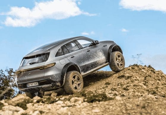 Electric luxury goes off-road. The Mercedes-Benz EQC 4x4² vehicle study