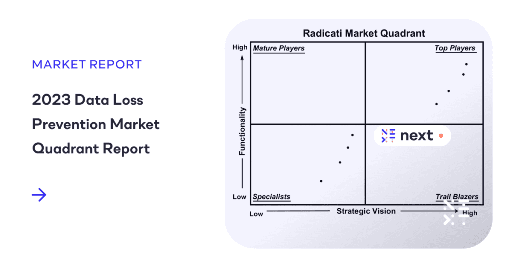 Next DLP Positioned as a “Trail Blazer” in The Radicati Group’s 2023 Data Loss Prevention Market Quadrant Next DLP