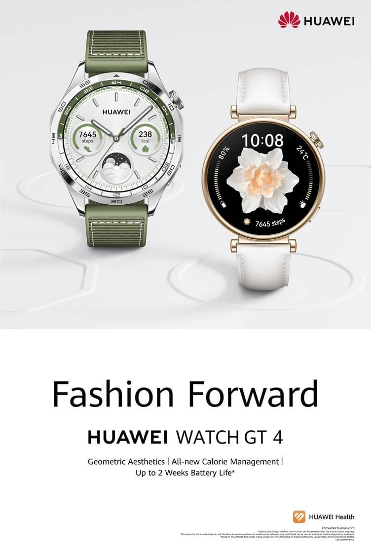Huawei South Africa Consumer Business Group’s VP of Operations, Akhram Mohamed showcases the latest HUAWEI GT4 smartwatch range