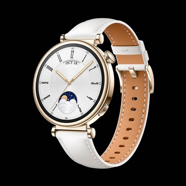 Classy and modern, the 41mm HUAWEI WATCH GT 4 smartwatch.