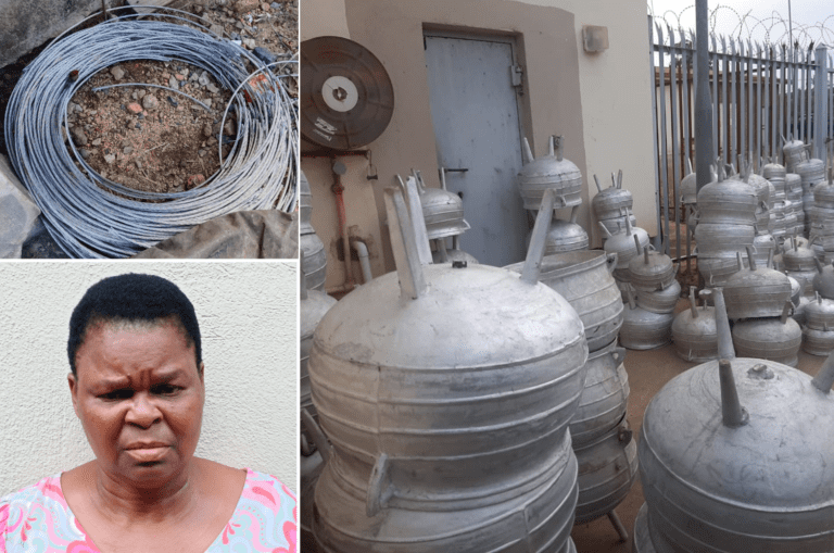IN HOT WATER: The Calcutta Magistrate's Court has remanded 52-year-old Nombango Claudia Mgiba in custody. She is accused of melting stolen Eskom cables to make huge aluminium pots
