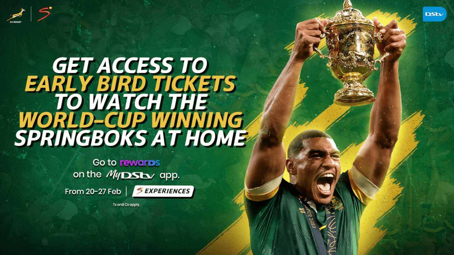 DStv Rewards: Skip Queue For Springbok Test Tickets DStv Rewrads
