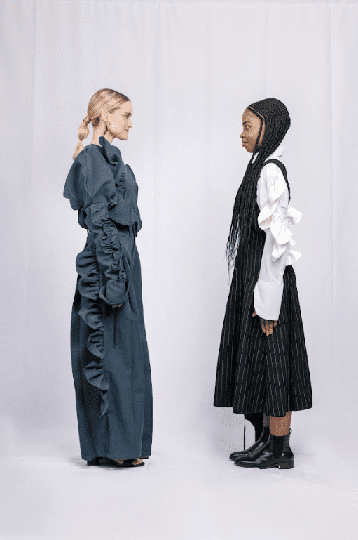 Thea Booysen wearing Volvo inspired garment