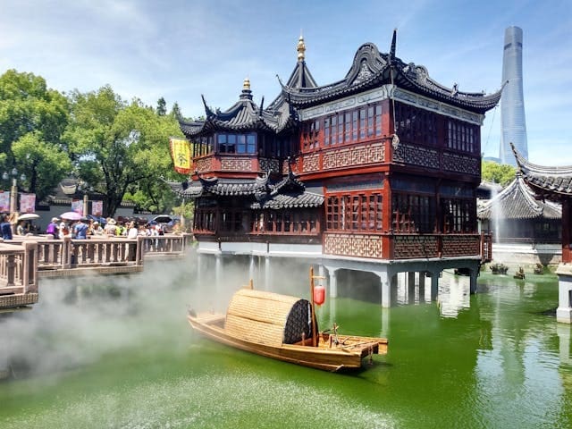 River by Traditional Garden in Shanghai