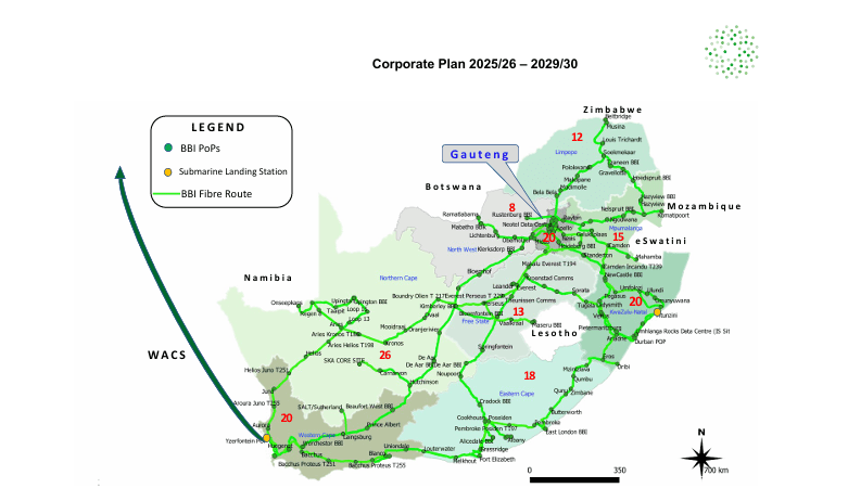 BBI PoPs and Fibre route