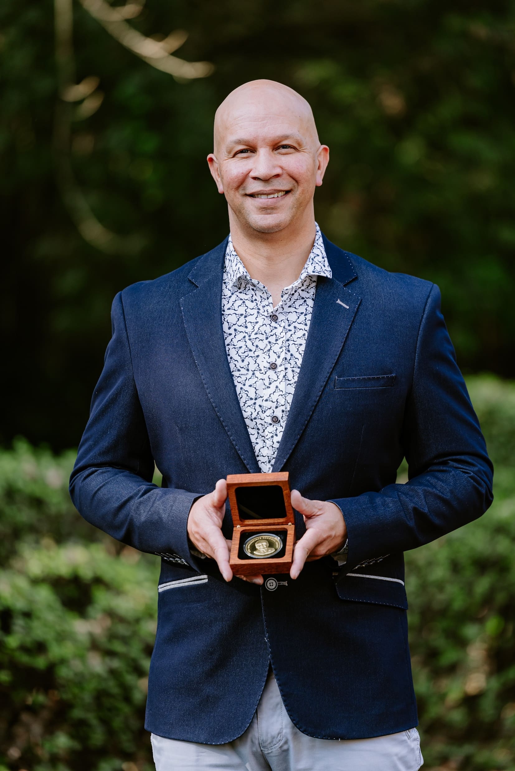 University of Cape Town paediatric neurosurgeon Professor Anthony Figaji beams during his speech in acceptance of his R2.5-million 2024/2025 Harry Oppenheimer Fellowship Award.