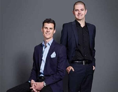 James Pearce and Charles Stretch, co-founder of SMSPortal. Image source: ExpertHub