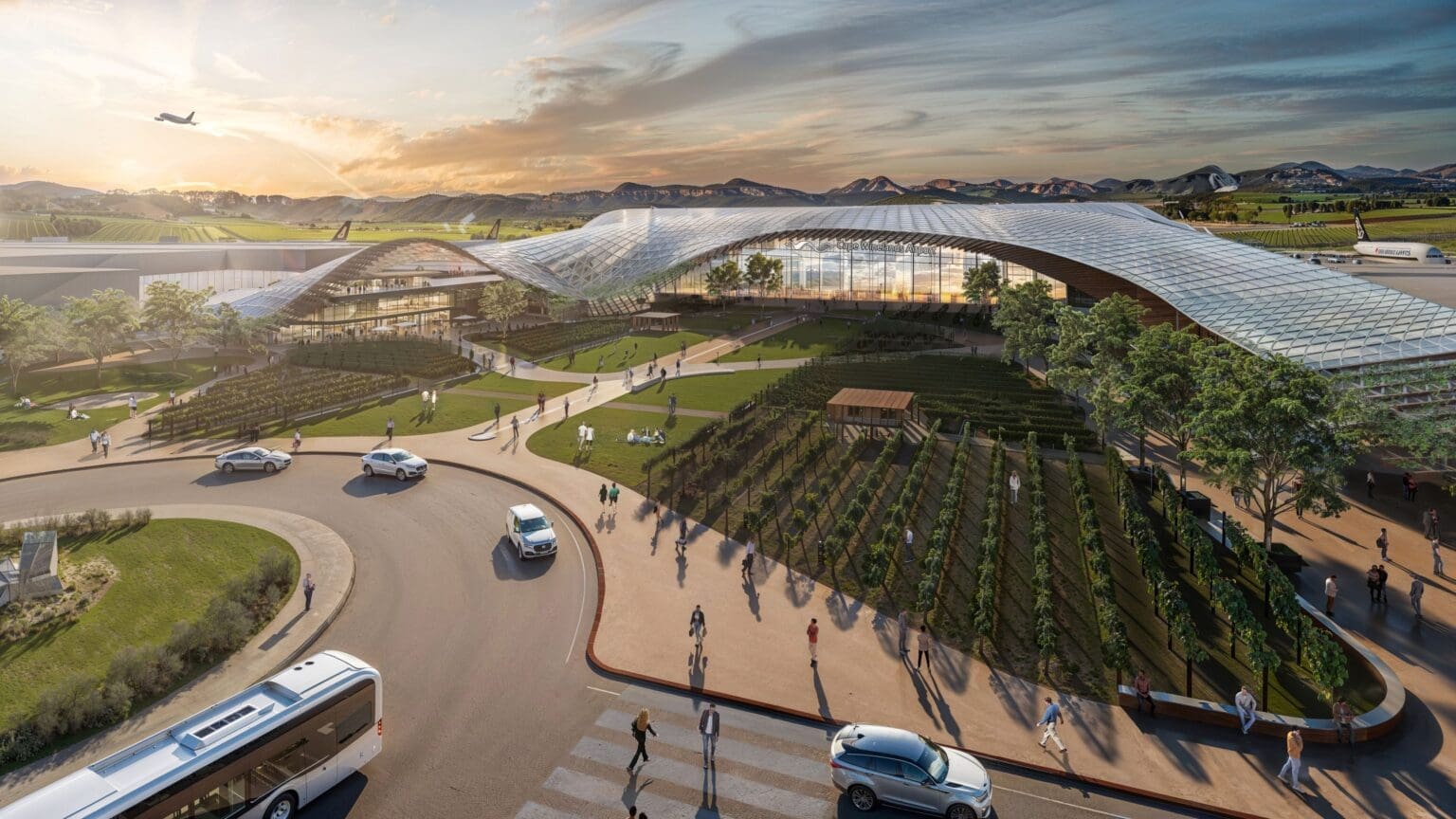 Growthpoint - Artist’s impression of the proposed Cape Winelands Airport by Boogertman + Partners