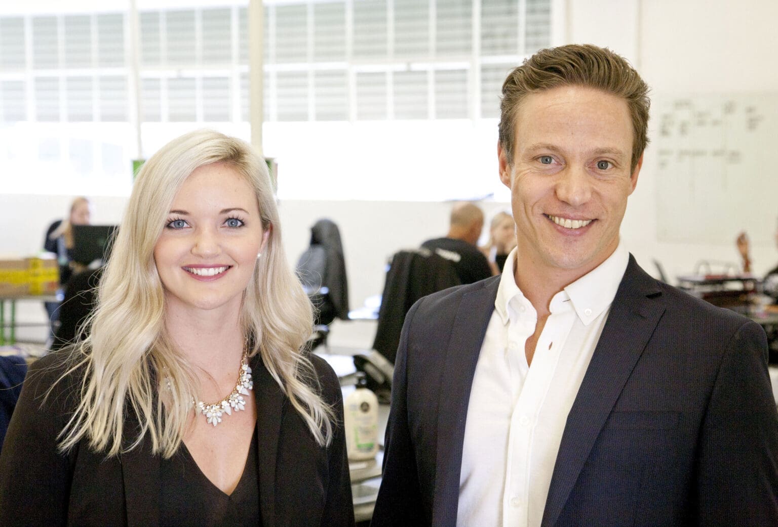 Pic of CEO & Founder Russel Luck with COO & Co-Founder Christine van Breda