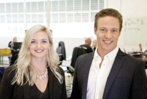 Pic of CEO & Founder Russel Luck with COO & Co-Founder Christine van Breda