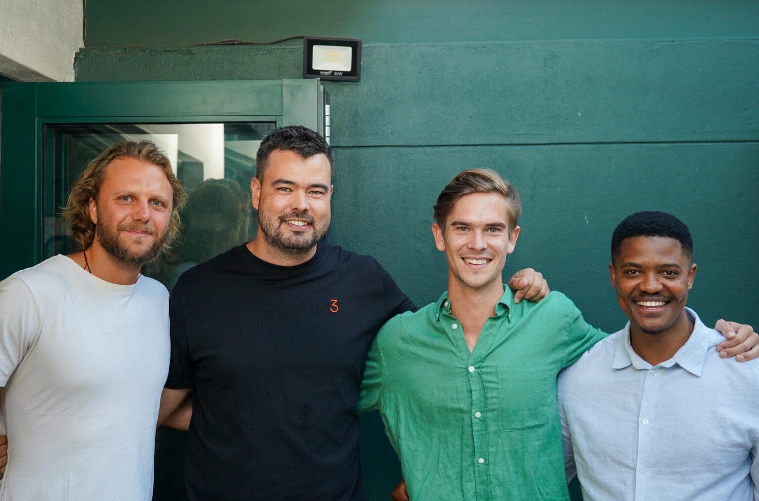 Lucas Johnson-Barker, Jürgen Stroebel, Timothy Treagus, Mzwandile (Mzee) Sotsaka