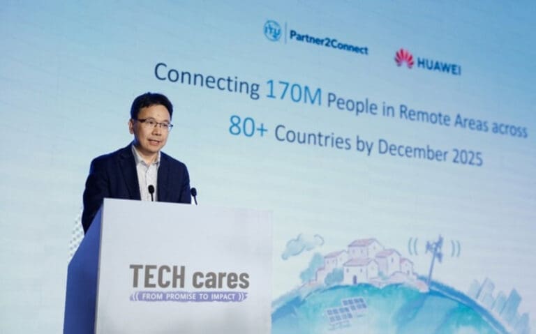 Huawei Exceeds ITU Partner2Connect Pledge Target, Bringing Connectivity to 170 Million People Globally Yang Chaobin, CEO of Huawei ICT BG announces the fulfillment of ITU P2C Pledge