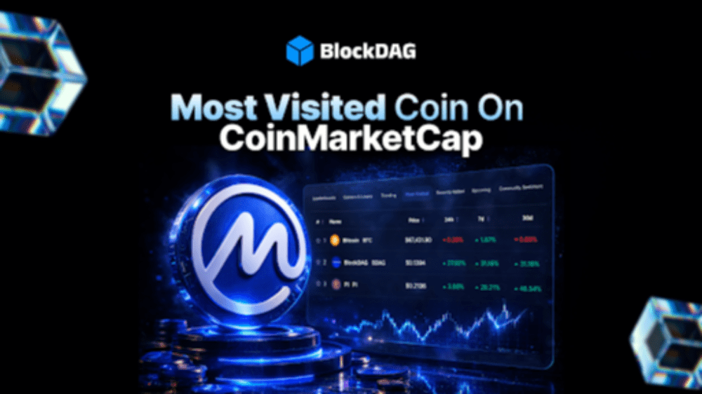 BlockDag Most Visted coin on CoinMarketCap