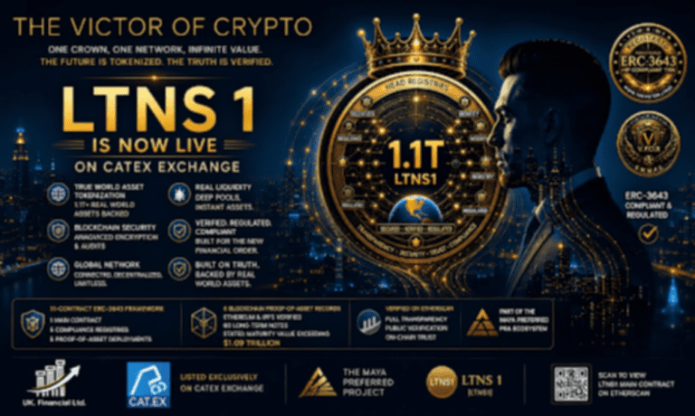 UK Financial Ltd Announces LTNS 1 on CATEX Exchange with Verified ERC-3643 Security Token Infrastructure LTNS 1